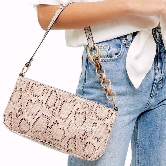 Topshop Handbags - Topshop Spin Snake Shoulder Bag